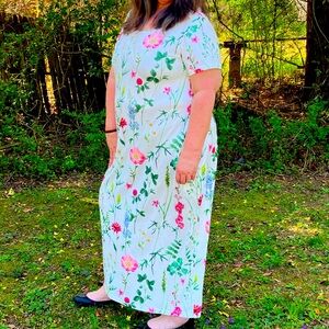 Flower maxi dress 2x